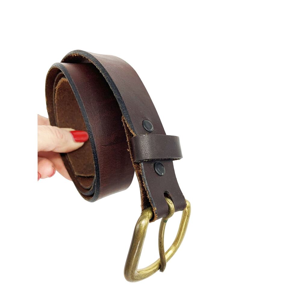 Brown Genuine Top Grain Leather Belt Size 36